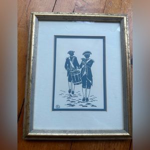 Framed Serigraph Artwork Picture - Fife and Drum